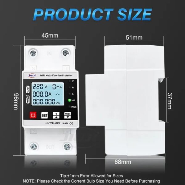 JJMVPD-63LW Wifi Smart Voltage Protector - 图片 5