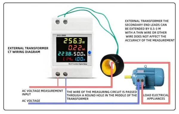D52-2066 6IN1 VOLT AMP KWH Frequency Meter - 图片 4